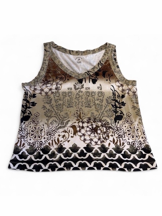 White Stag Tops - 3/$20 Vintage Y2K White Stag Abstract Geometric Floral Tank Top Women’s XL 2000s